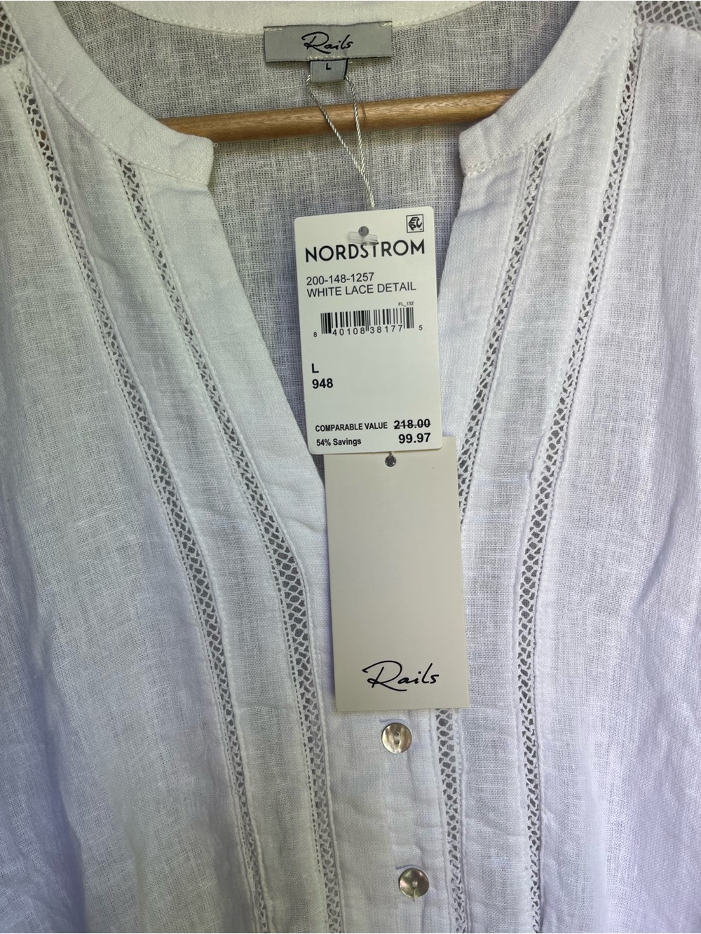 NWT Rails Jasmine Smocked Dress L - Picture 6 of 9